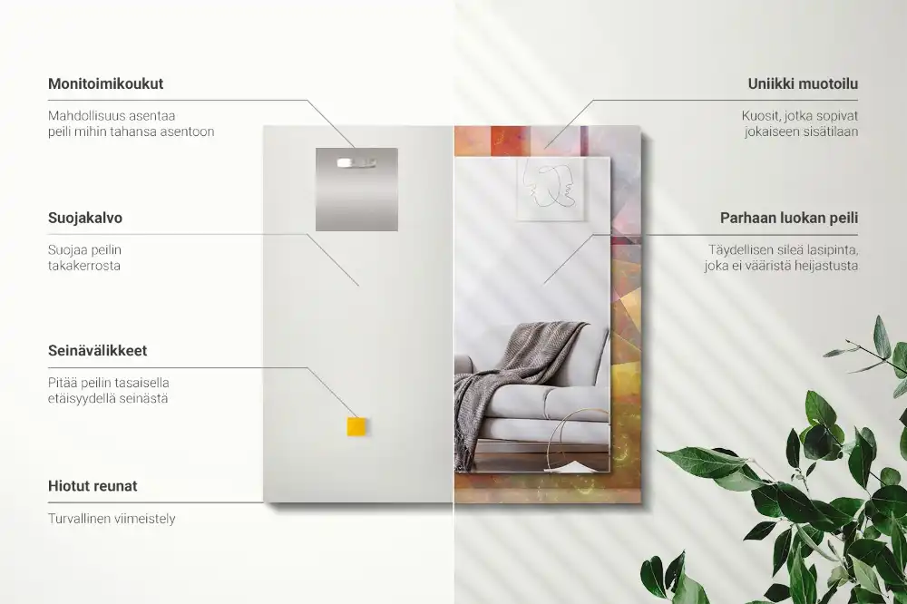 Obdĺžnikové dekoračné zrkadlo Farebná fraktálna špirála