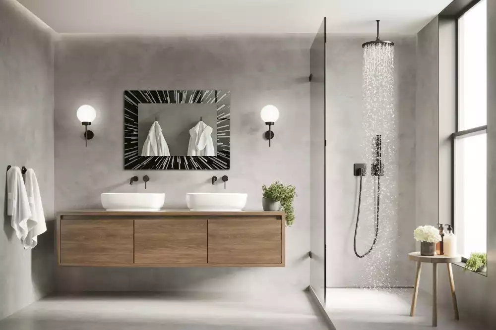 Obdĺžnikové ozdobné zrkadlo Efekt rýchlosti svetla