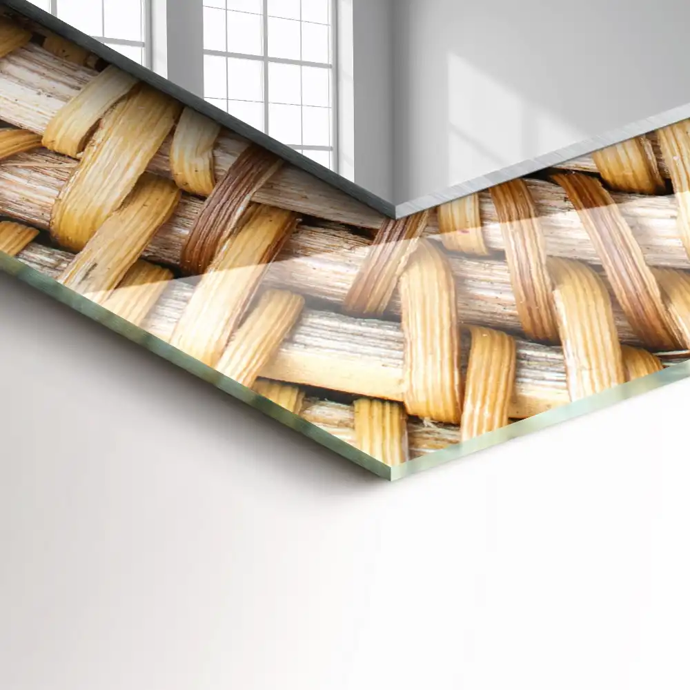 Obdĺžnikové zrkadlo s motívom Prútie