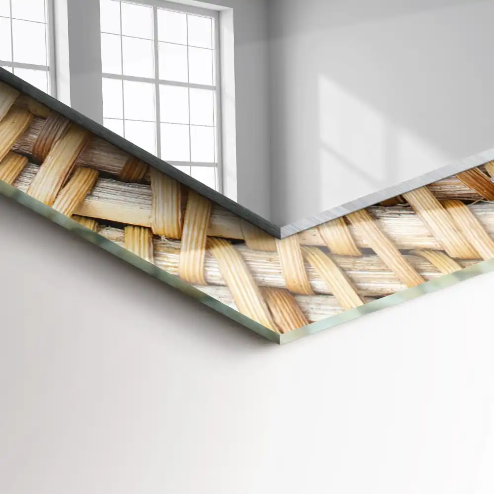 Obdĺžnikové zrkadlo s motívom Prútie