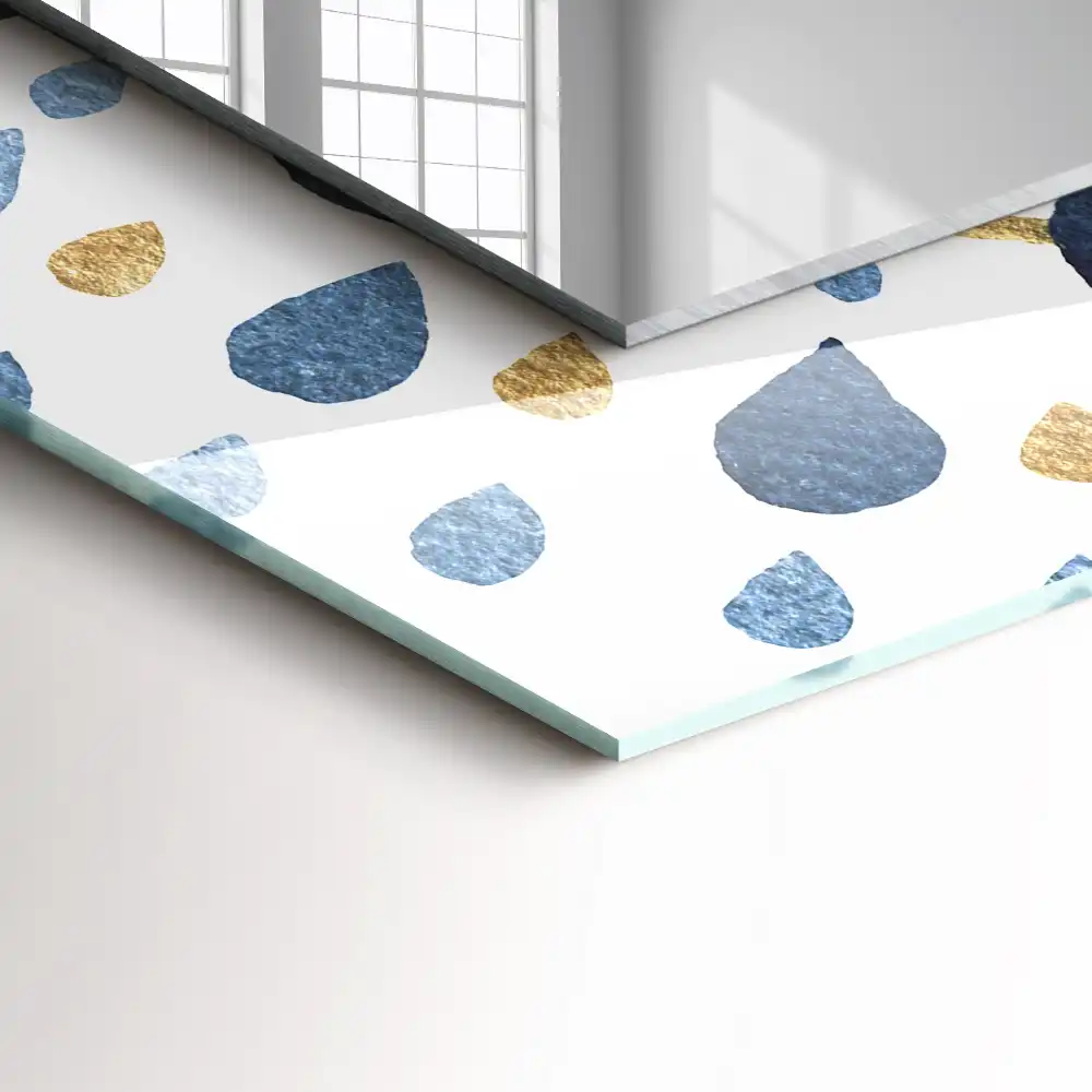 Obdĺžnikové zrkadlo s motívom Abstraktný vzor mandaly