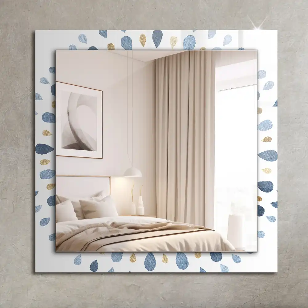 Obdĺžnikové zrkadlo s motívom Abstraktný vzor mandaly