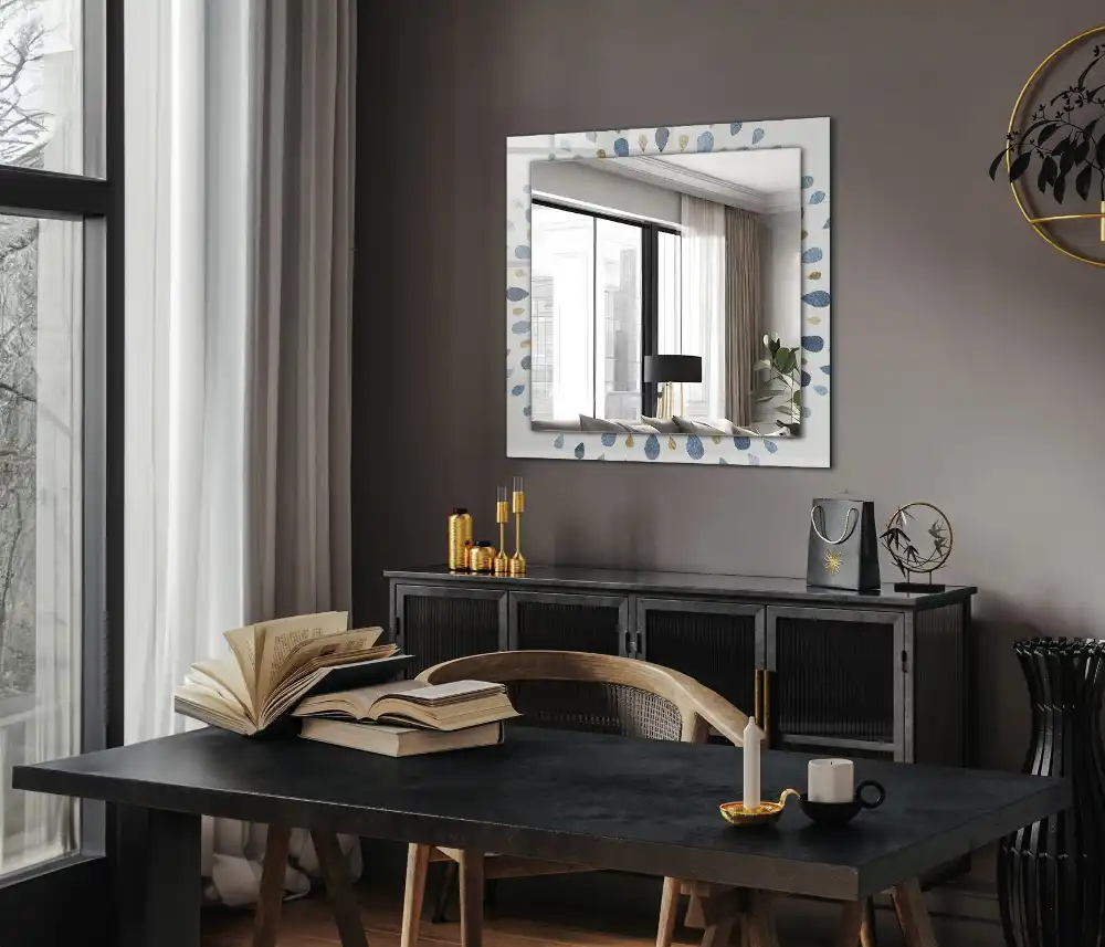 Obdĺžnikové zrkadlo s motívom Abstraktný vzor mandaly