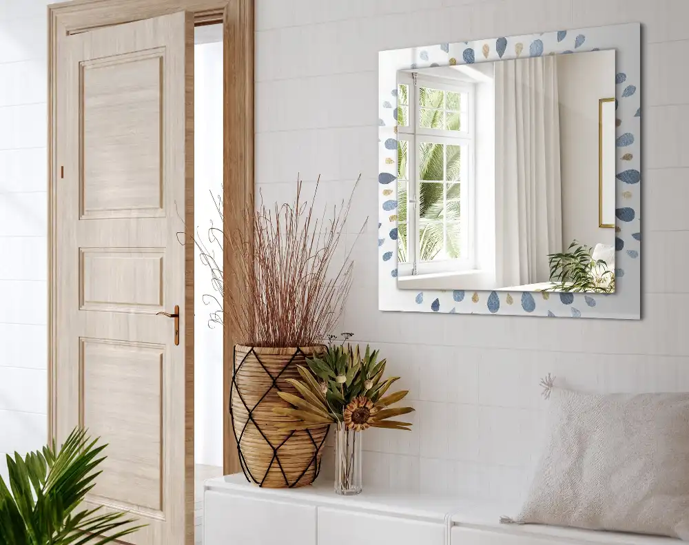 Obdĺžnikové zrkadlo s motívom Abstraktný vzor mandaly