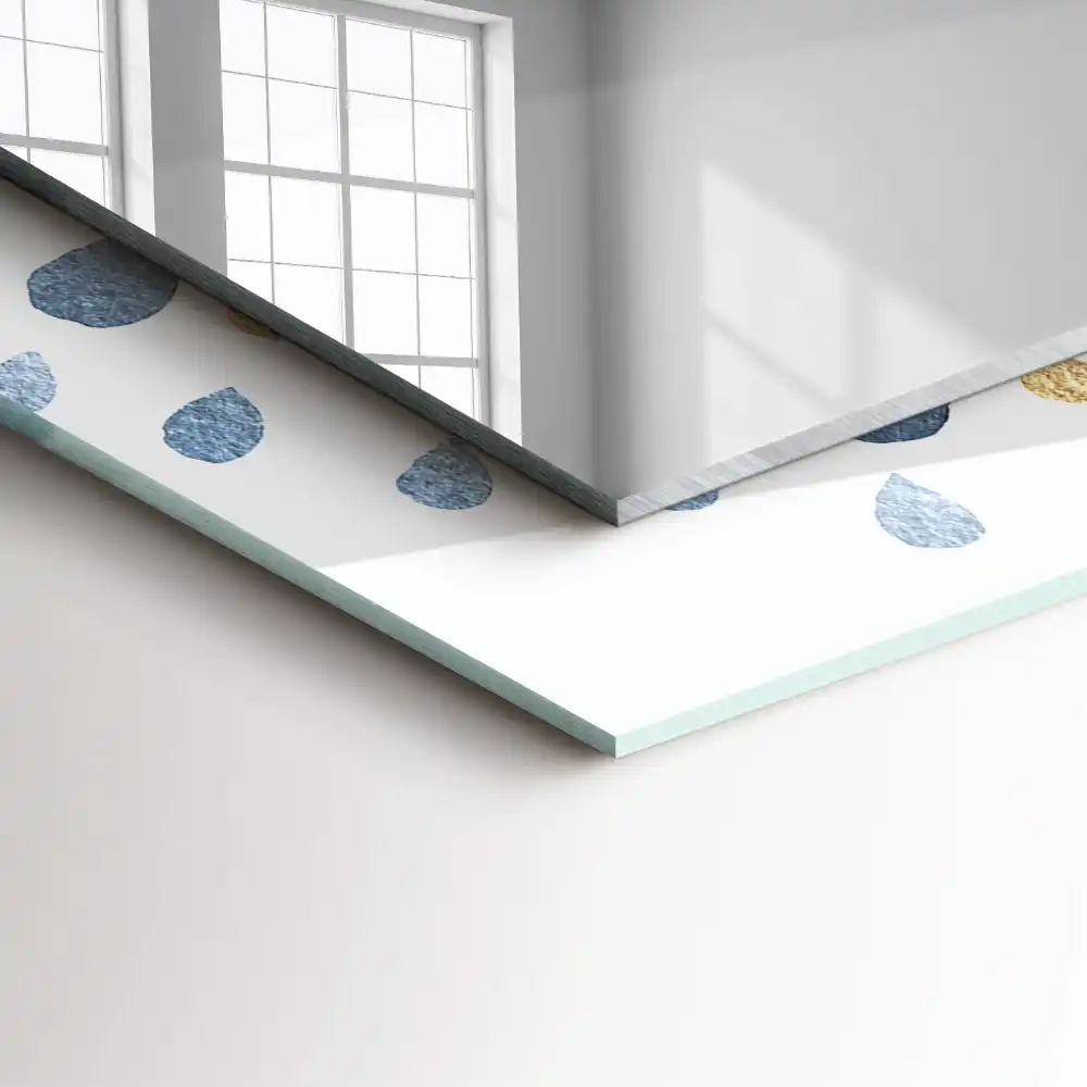 Obdĺžnikové zrkadlo s motívom Abstraktný vzor mandaly