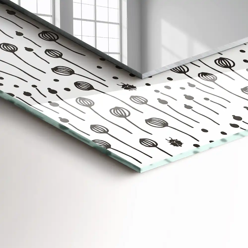 Obdĺžnikové ozdobné zrkadlo Minimalistická príroda