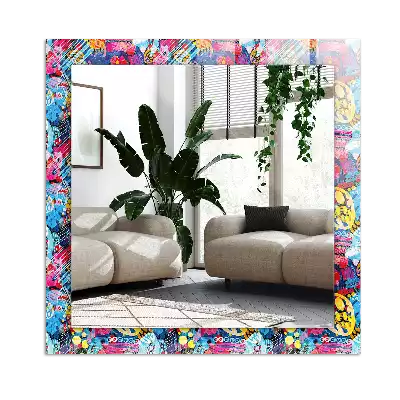 Obdĺžnikové zrkadlo s motívom Farebný abstraktný vzor