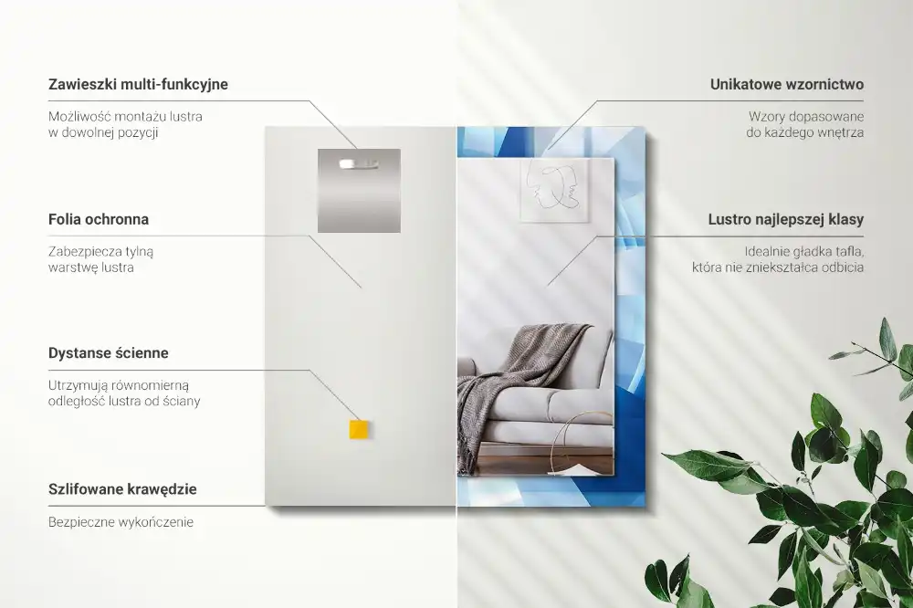 Obdĺžnikové ozdobné zrkadlo Abstraktný tunel