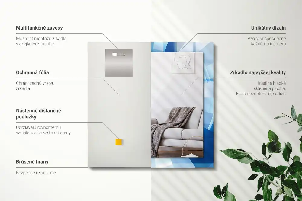 Obdĺžnikové ozdobné zrkadlo Abstraktný tunel