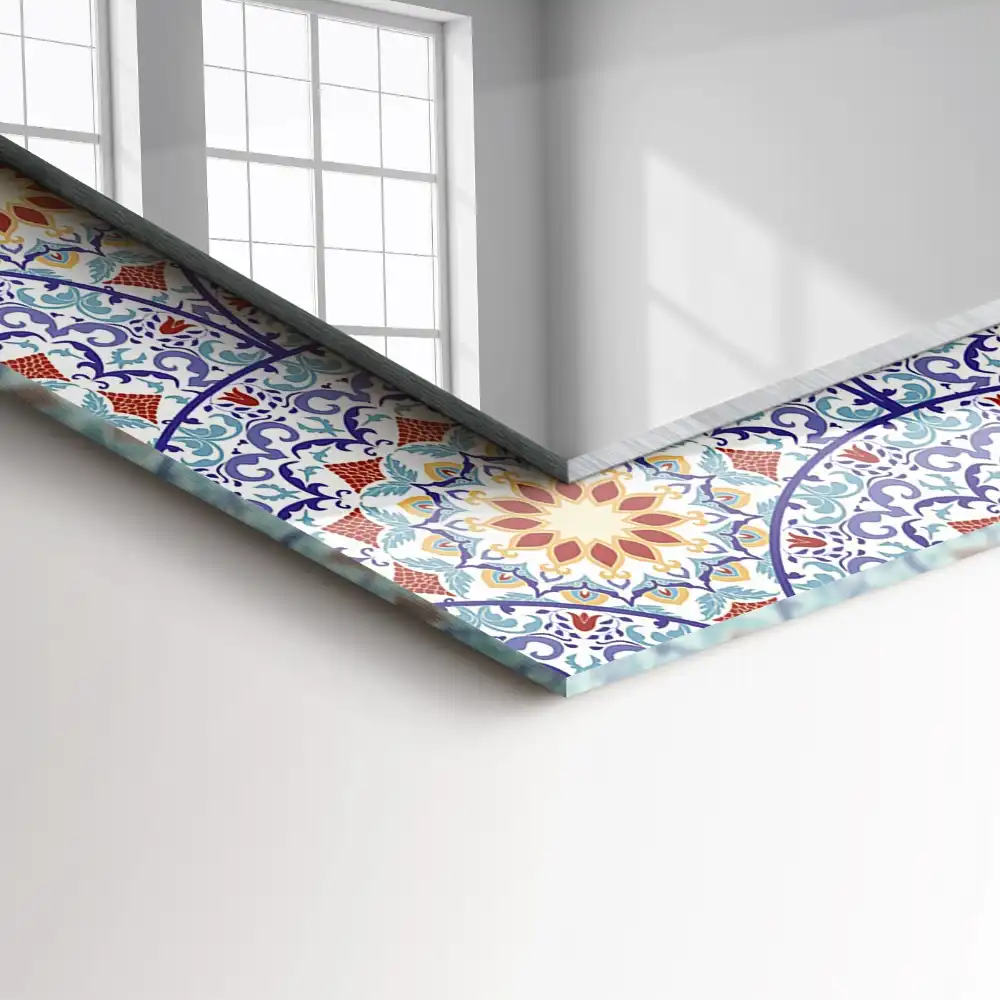 Obdĺžnikové ozdobné zrkadlo Mandaly