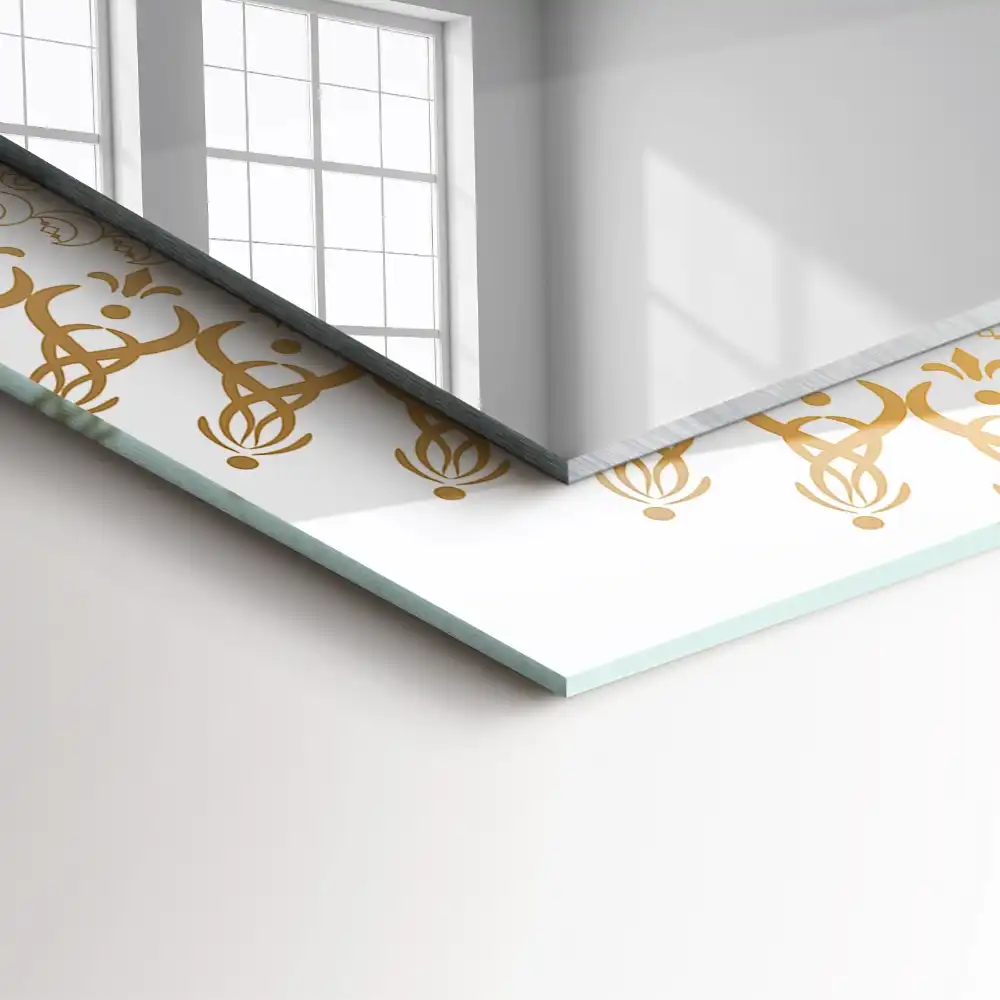 Obdĺžnikové dekoračné zrkadlo vzor mandaly