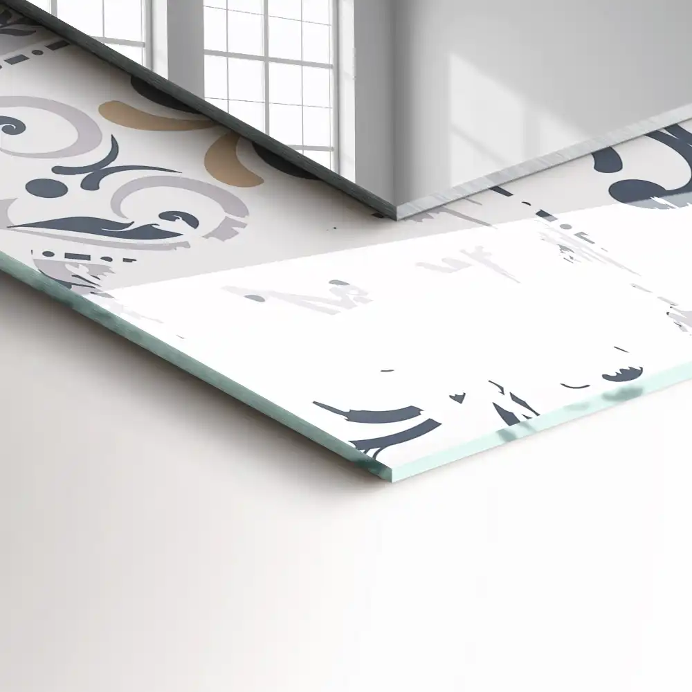 Obdĺžnikové zrkadlo s motívom Ozdoby zo vzorov dlaždíc