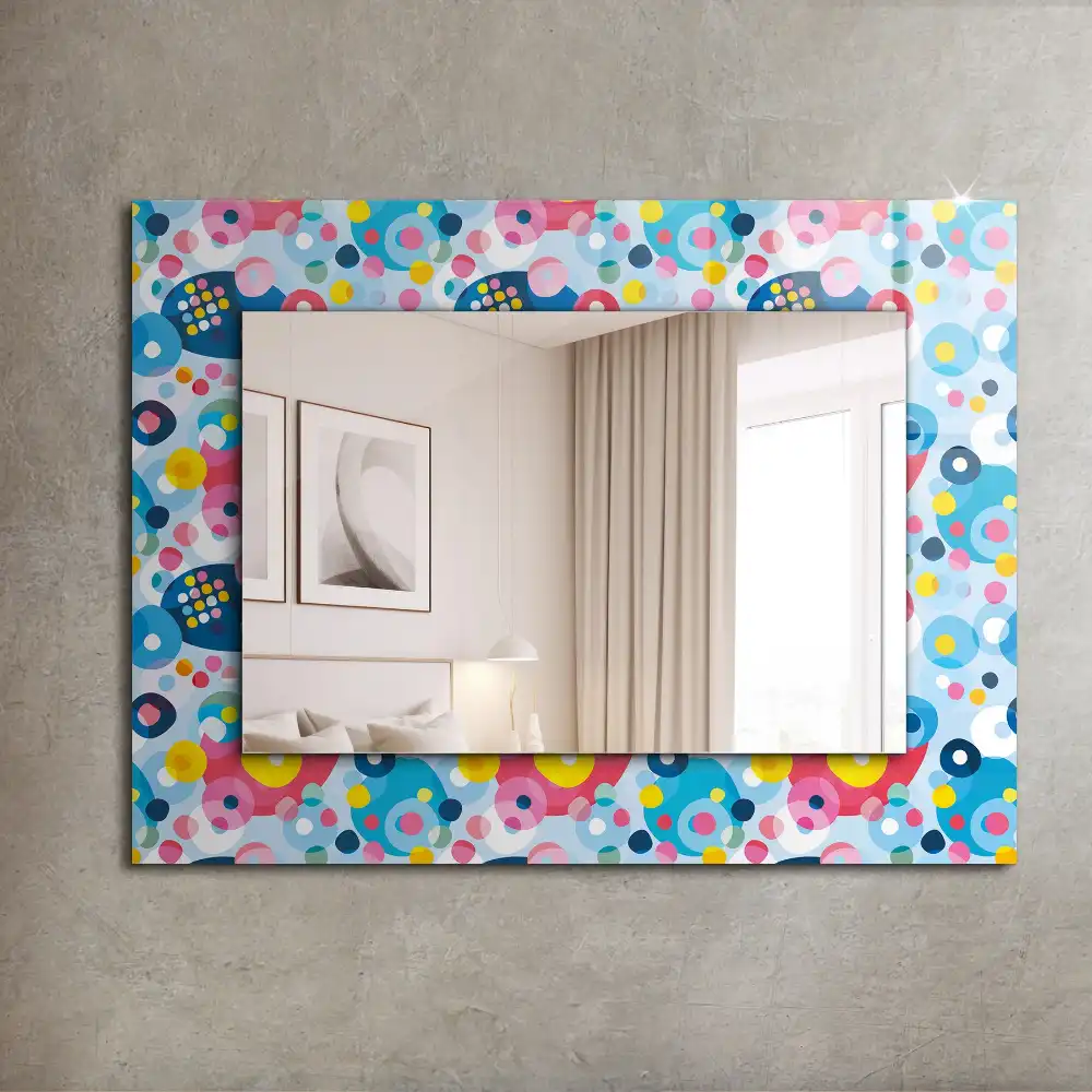 Obdĺžnikové ozdobné zrkadlo Farebné abstraktné vzory