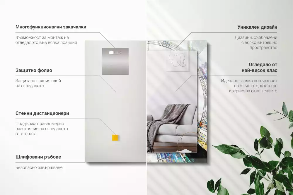 Obdĺžnikové dekoračné zrkadlo Abstraktná mozaika kruhov