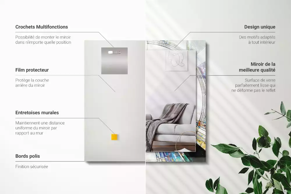 Obdĺžnikové dekoračné zrkadlo Abstraktná mozaika kruhov