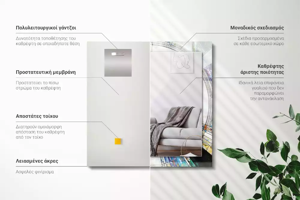 Obdĺžnikové dekoračné zrkadlo Abstraktná mozaika kruhov