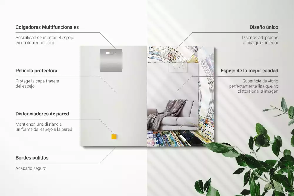 Obdĺžnikové dekoračné zrkadlo Abstraktná mozaika kruhov