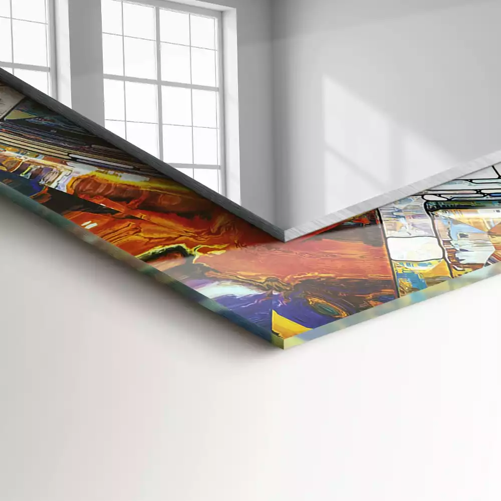 Obdĺžnikové dekoračné zrkadlo Abstraktná mozaika kruhov