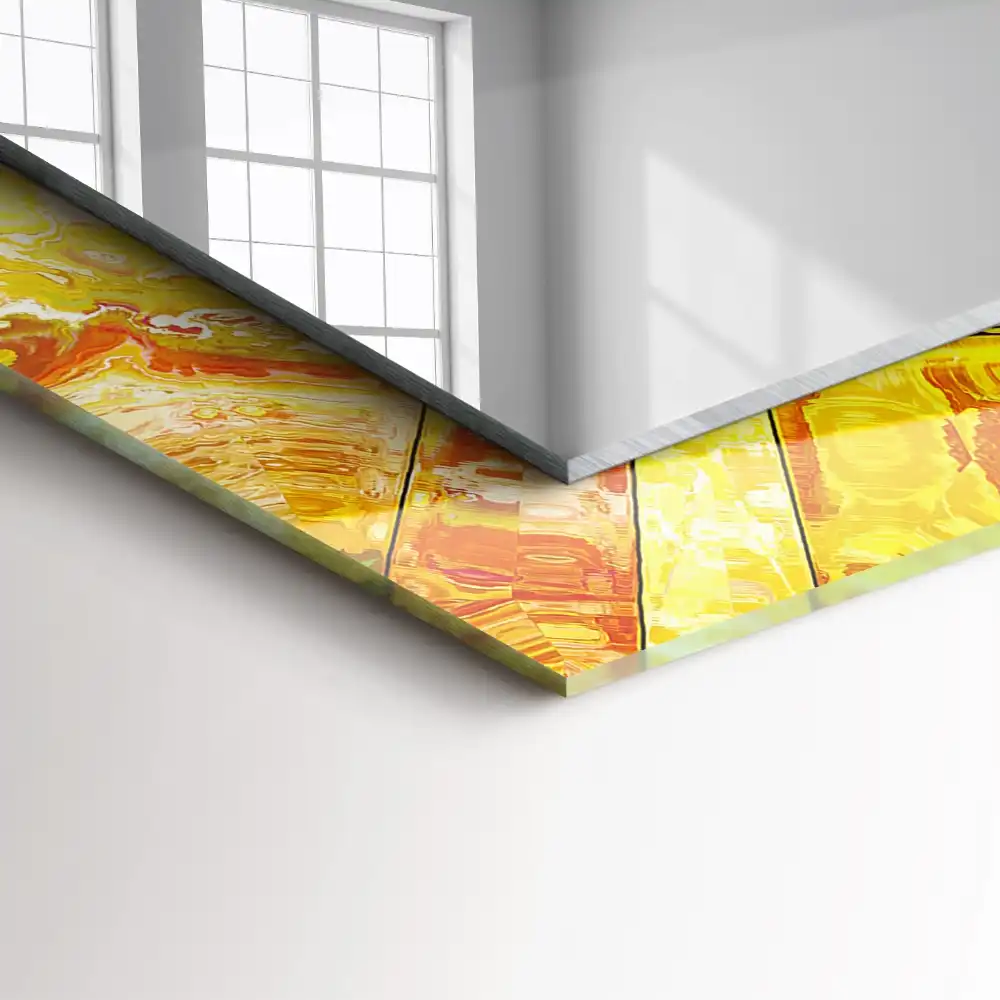 Obdĺžnikové dekoračné zrkadlo Farebná abstraktná mozaika