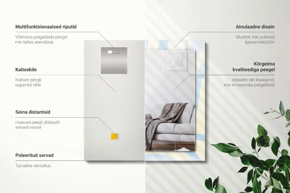 Obdĺžnikové dekoračné zrkadlo Abstraktné vlnité vzory