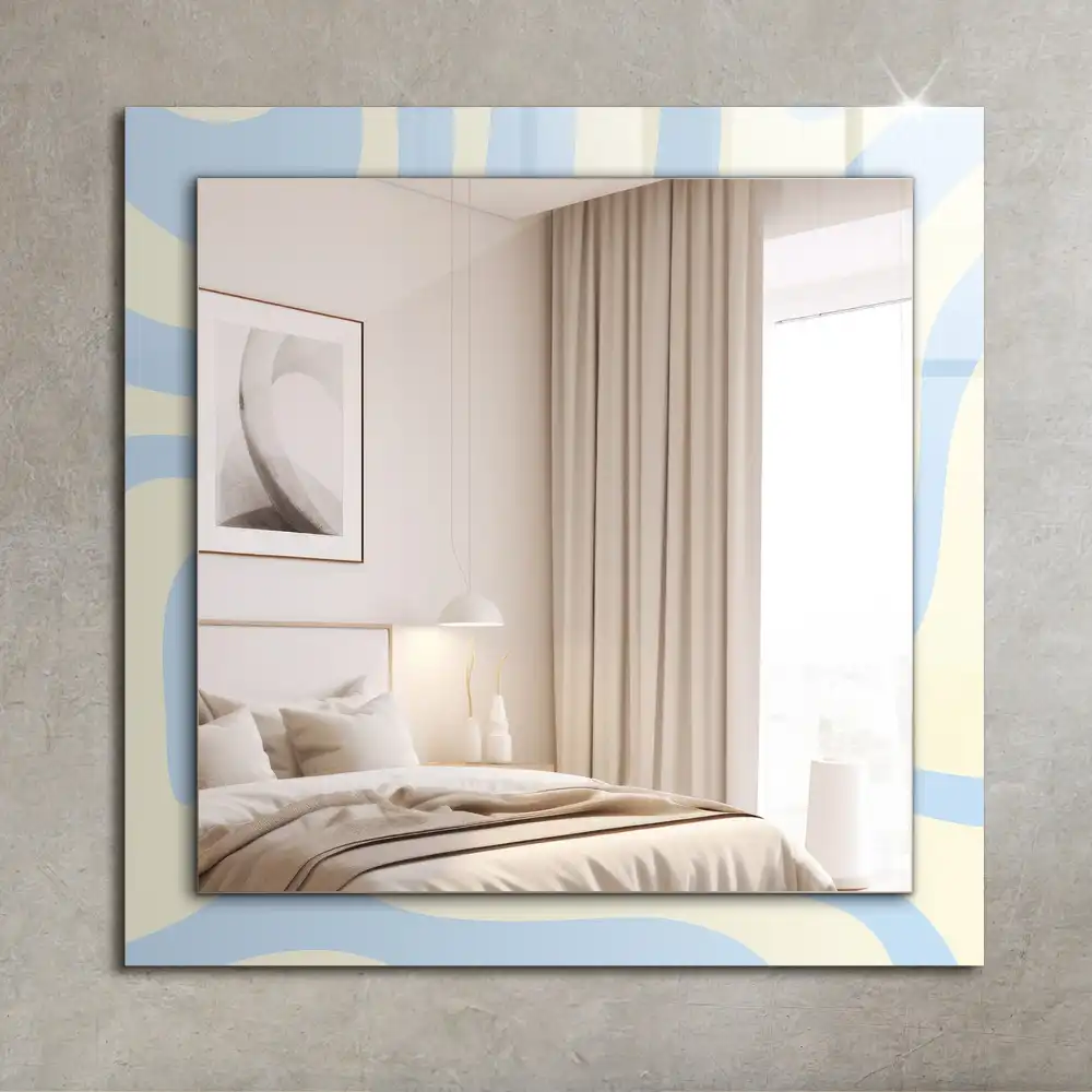Obdĺžnikové dekoračné zrkadlo Abstraktné vlnité vzory