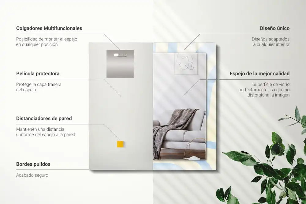 Obdĺžnikové dekoračné zrkadlo Abstraktné vlnité vzory