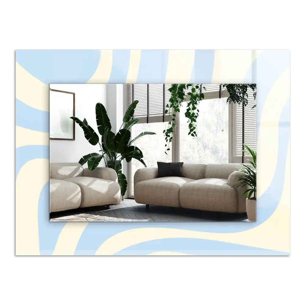 Obdĺžnikové dekoračné zrkadlo Abstraktné vlnité vzory