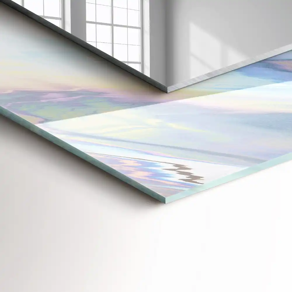 Obdĺžnikové zrkadlo s motívom Abstraktné farebné vzory