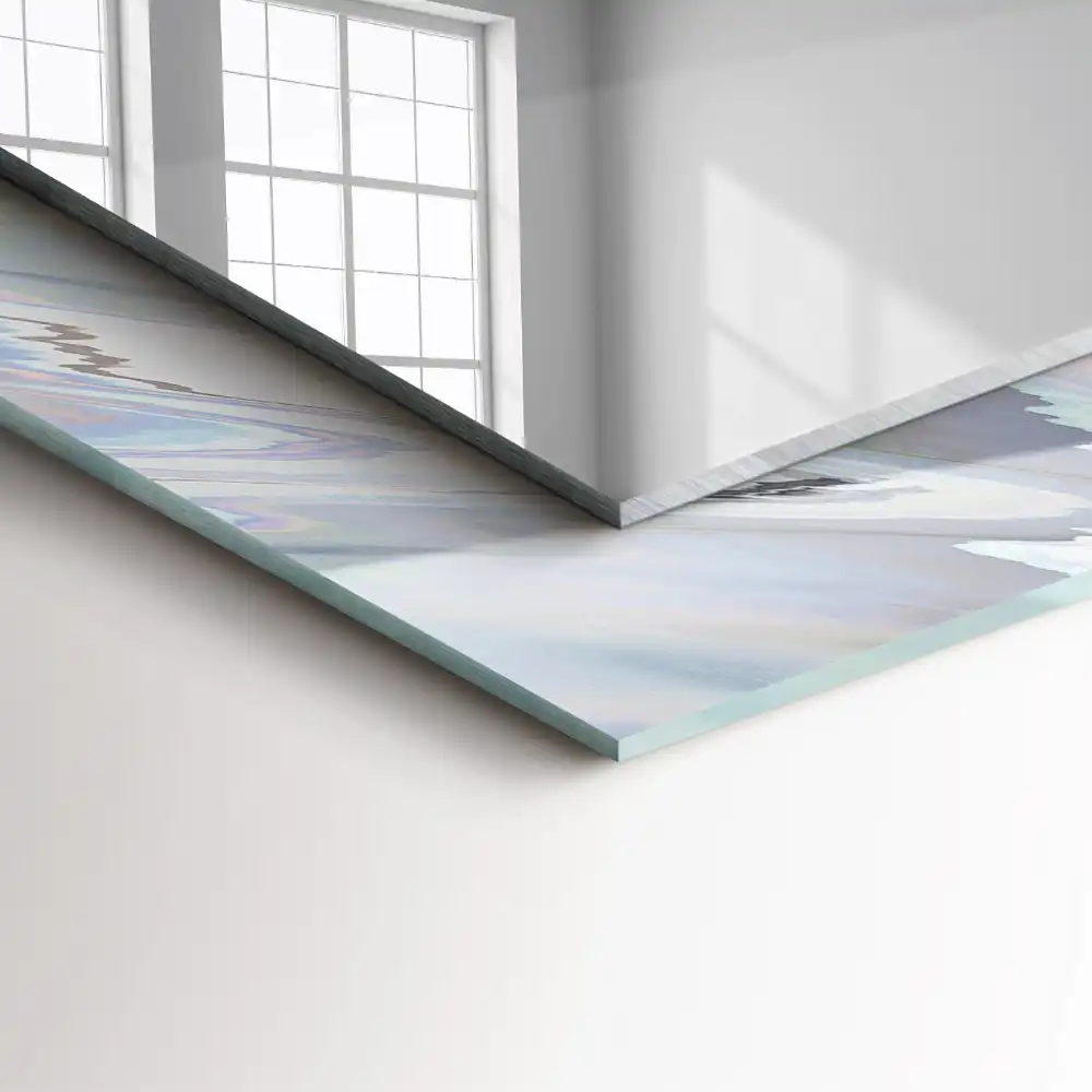 Obdĺžnikové zrkadlo s motívom Abstraktné farebné vzory