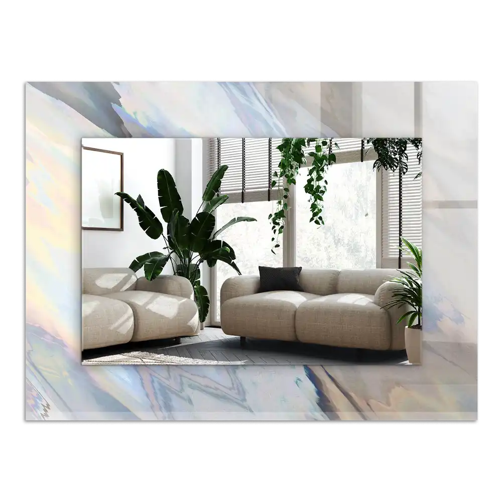 Obdĺžnikové zrkadlo s motívom Abstraktné farebné vzory