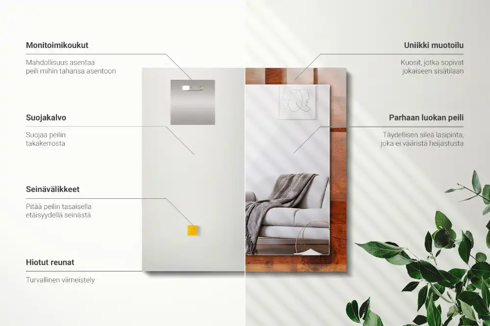 Obdĺžnikové ozdobné zrkadlo Starý drevený stôl