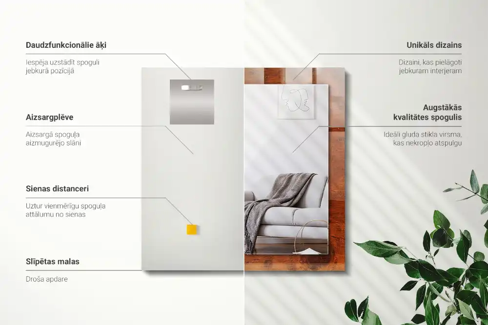 Obdĺžnikové ozdobné zrkadlo Starý drevený stôl