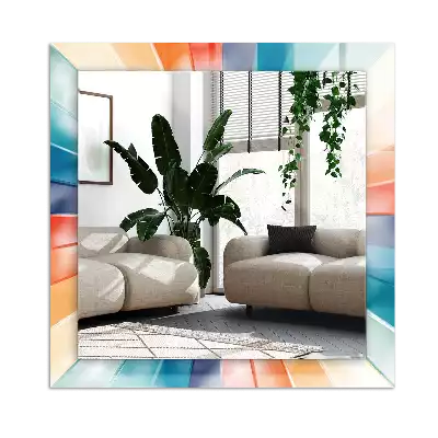 Obdĺžnikové zrkadlo s motívom Farebné svetelné lúče