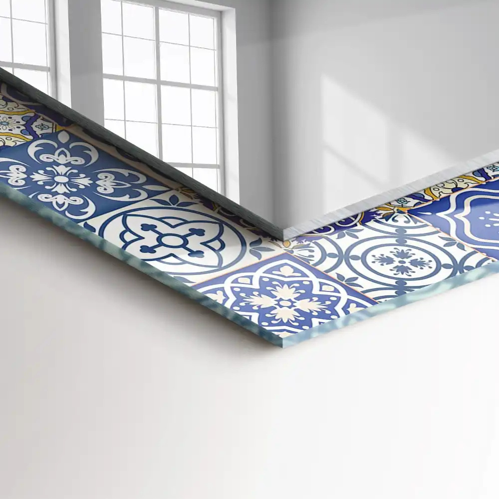 Obdĺžnikové dekoračné zrkadlo Farebné mozaikové dlaždice