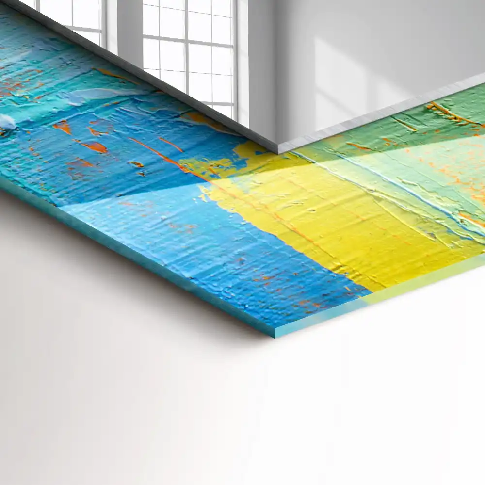 Obdĺžnikové ozdobné zrkadlo Abstraktná olejomaľba