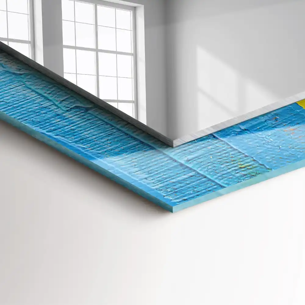 Obdĺžnikové ozdobné zrkadlo Abstraktná olejomaľba