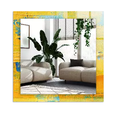 Obdĺžnikové dekoračné zrkadlo Abstraktná olejomaľba