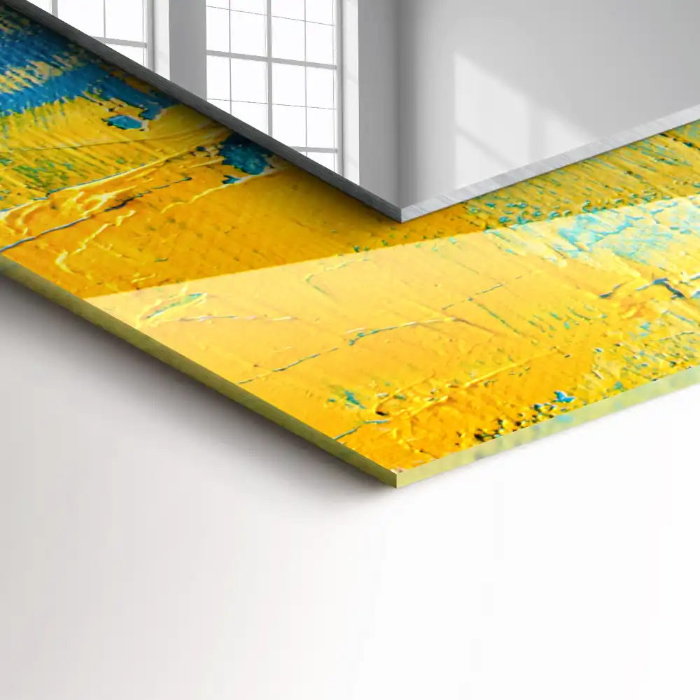 Obdĺžnikové dekoračné zrkadlo Abstraktná olejomaľba