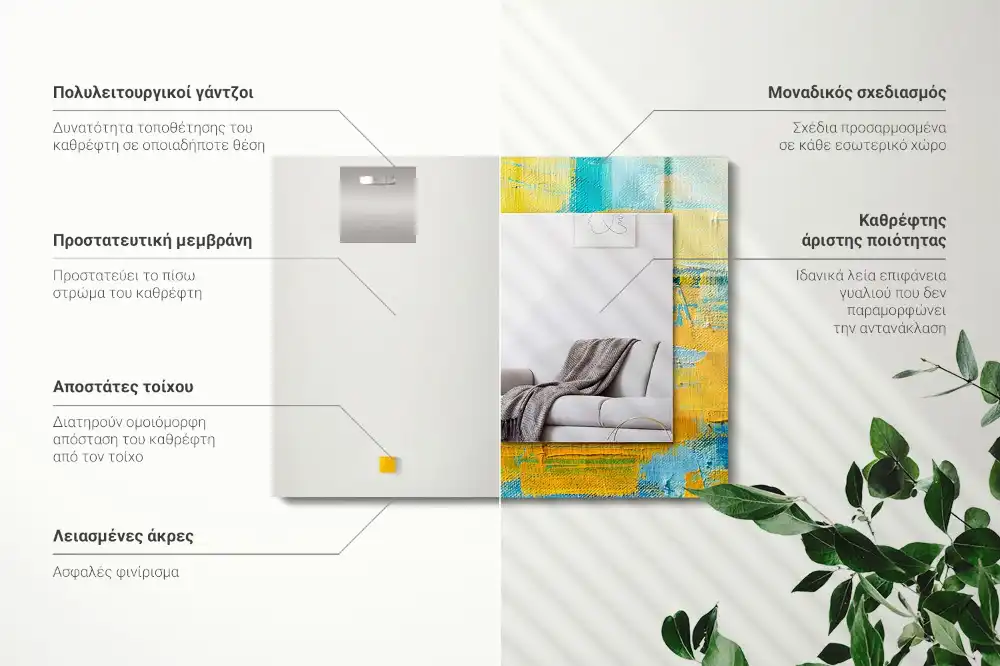 Obdĺžnikové dekoračné zrkadlo Abstraktná olejomaľba