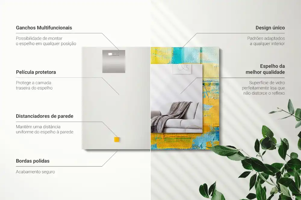 Obdĺžnikové dekoračné zrkadlo Abstraktná olejomaľba