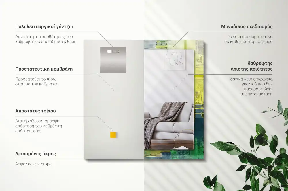 Obdĺžnikové ozdobné zrkadlo Abstraktná kompozícia farieb