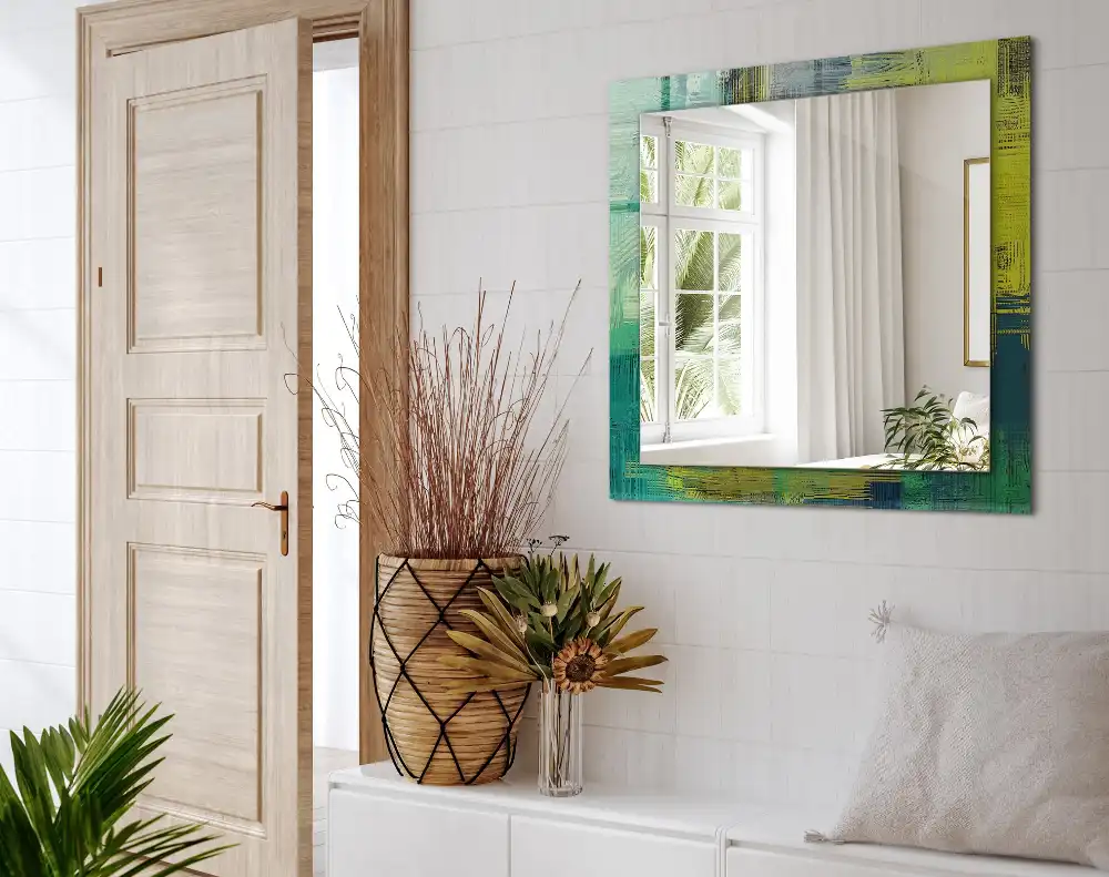 Obdĺžnikové ozdobné zrkadlo Abstraktná kompozícia farieb