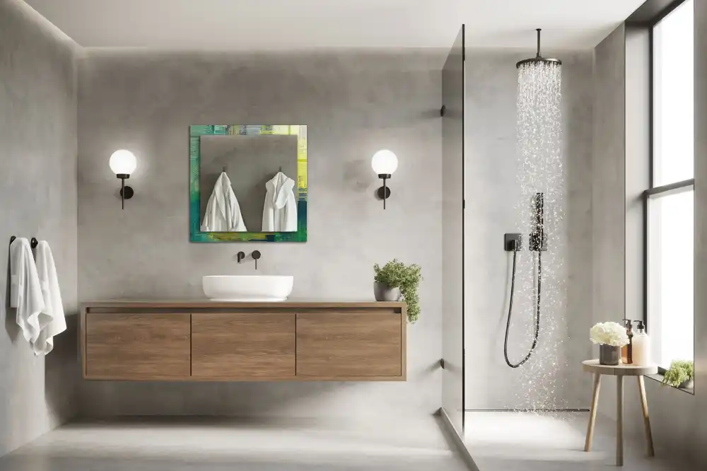 Obdĺžnikové ozdobné zrkadlo Abstraktná kompozícia farieb