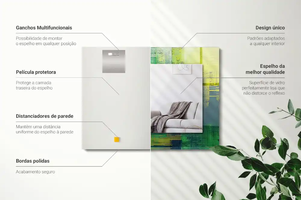 Obdĺžnikové ozdobné zrkadlo Abstraktná kompozícia farieb