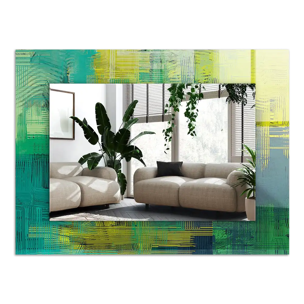 Obdĺžnikové ozdobné zrkadlo Abstraktná kompozícia farieb