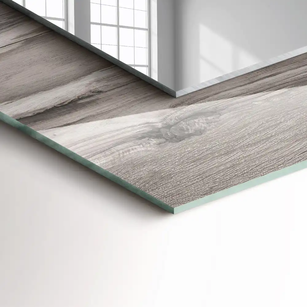 Obdĺžnikové ozdobné zrkadlo Textúra drevenej dosky