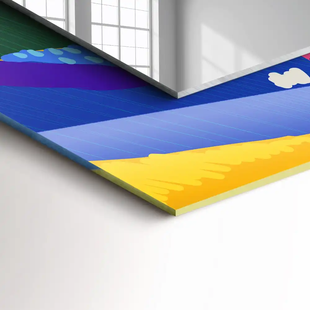 Obdĺžnikové ozdobné zrkadlo Farebný abstraktný vzor