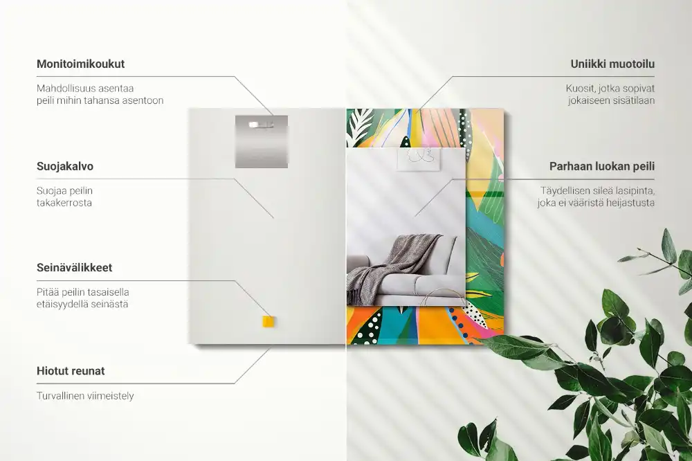 Obdĺžnikové ozdobné zrkadlo Farebný abstraktný vzor