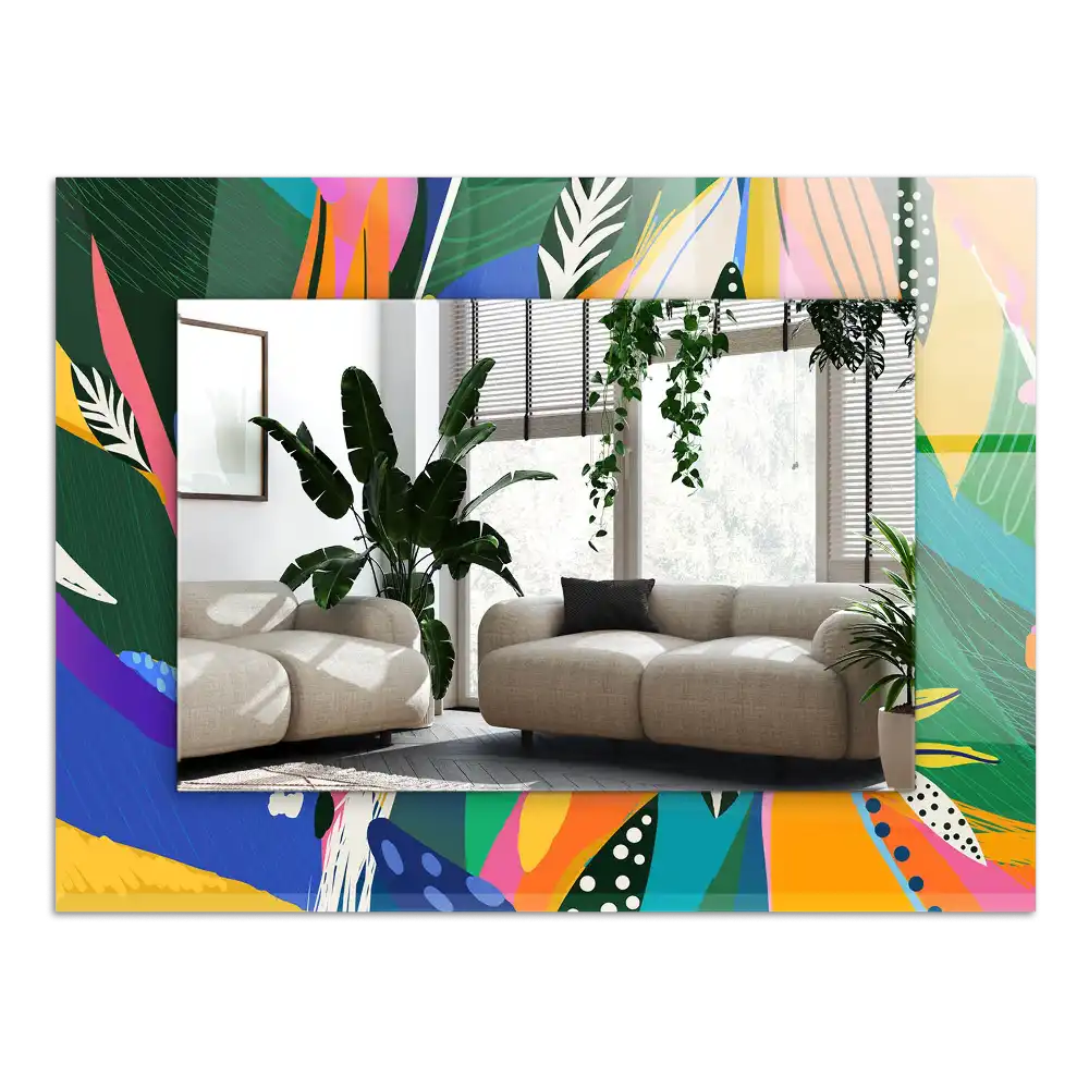 Obdĺžnikové ozdobné zrkadlo Farebný abstraktný vzor