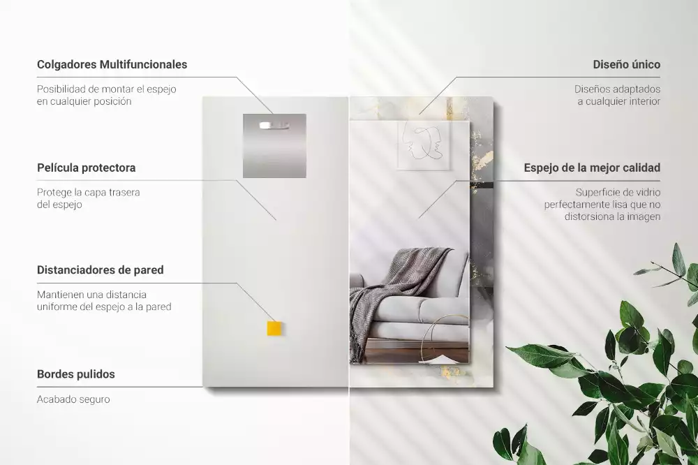 Obdĺžnikové dekoračné zrkadlo Abstraktné moderné umenie